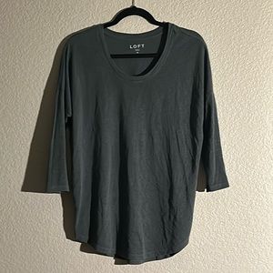 LOFT drop shoulder shirt tail top